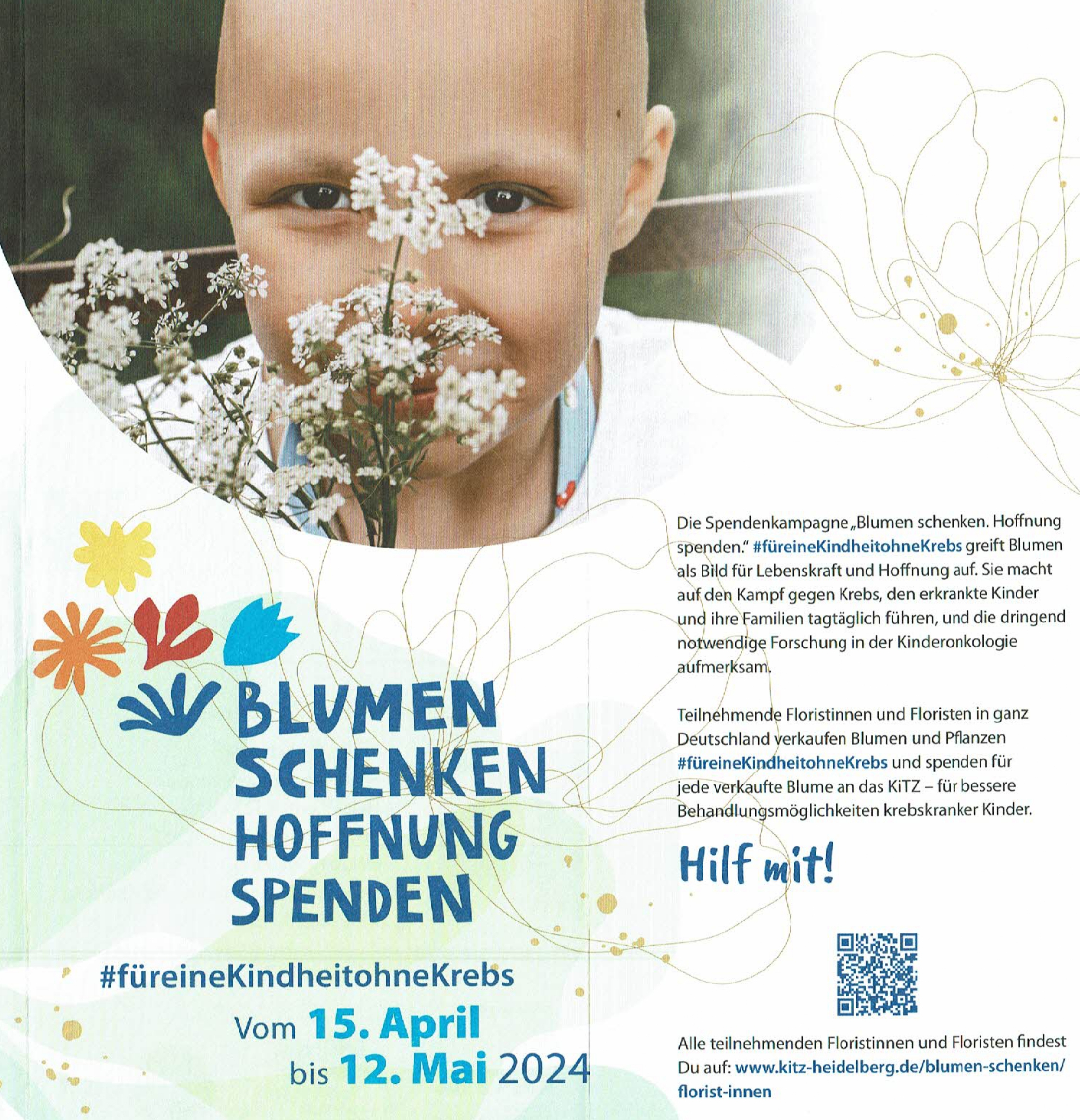 Blumen Schenken Hoffnung Spenden. Spendeaktion vom 15.04 bis 12.05